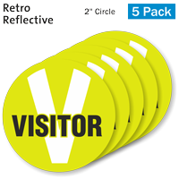 Visitor identification reflective decal