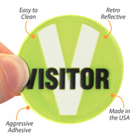 Reflective visitor decal