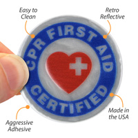 Reflective CPR certification sticker