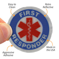 Reflective sticker for first responders