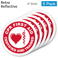 CPR Trained Certified: Hard Hat Decal