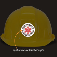 Reflective decal for emergency responders