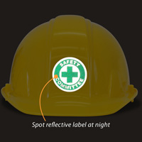 Safety committee symbol reflective sticker