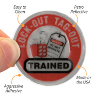 Certified lockout-tagout sticker
