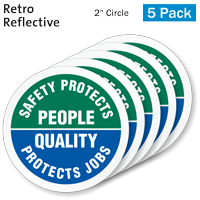 Safety protects people reflective decal