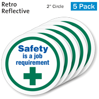 Reflective Safety Job Requirement Label