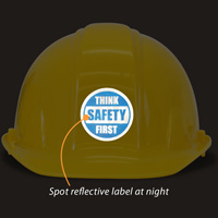 Reflective Hard Hat Decal: Safety First