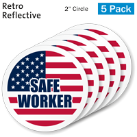 Reflective decals: Safe worker label