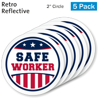Safe worker reflective decal