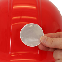 Reflective sticker for hard hat visibility