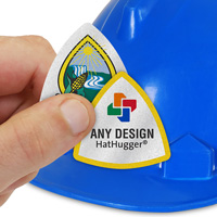 Custom Design Triangle Hard Hat Label Sticker