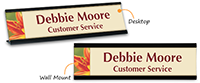 Flower picture designer name plate