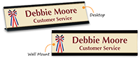 USA 3 picture designer name plate