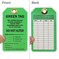 Green Tag - Do Not Alter