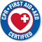 CPR First Aid AED Certified Hard Hat Decals