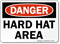 Danger Hard Hat Area Sign